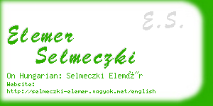 elemer selmeczki business card